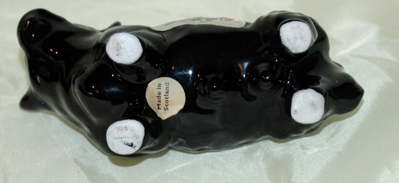 RARE WILLSHER'S BLACK BULL FIGURAL MINI WHISKEY BOTTLE