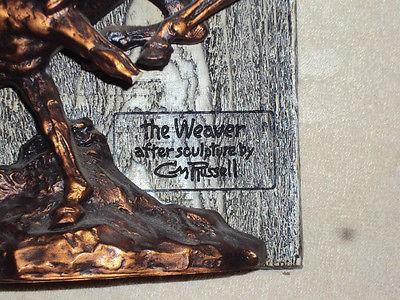 Pair of Rainier Beer Wall Plaque Sculptures CM Russell Very Old Rare Advertising