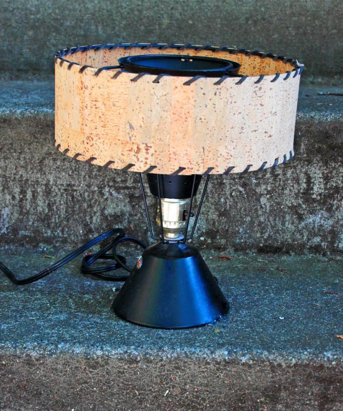 Atomic Era Cone Table Lamp with Shade