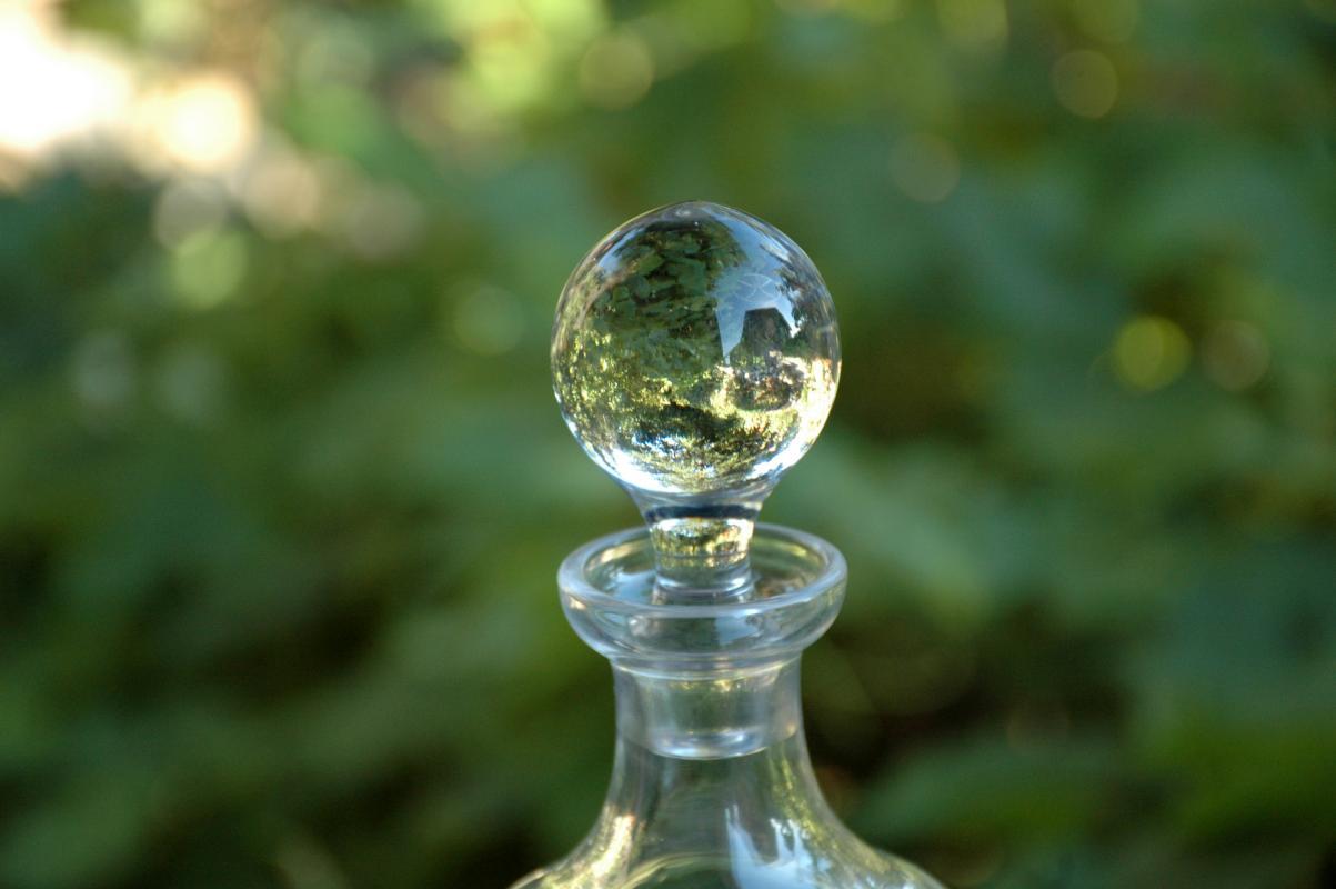 LA PIANA CRISTAL AU PLOMB Bubble Decanter & 6 Glasses