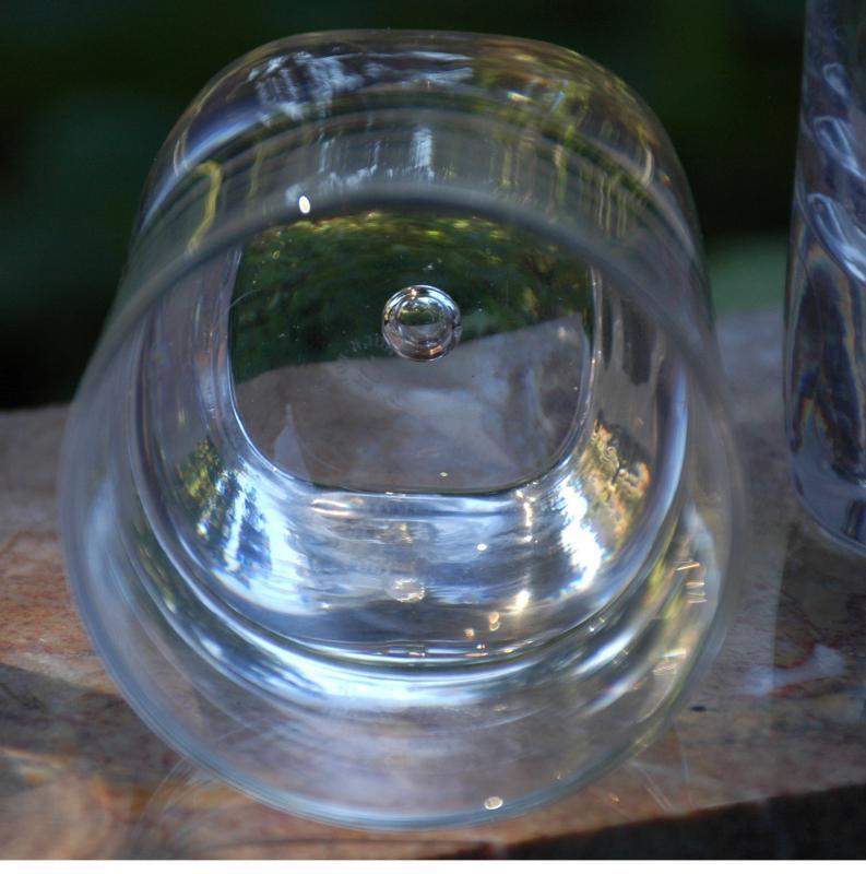 LA PIANA CRISTAL AU PLOMB Bubble Decanter & 6 Glasses