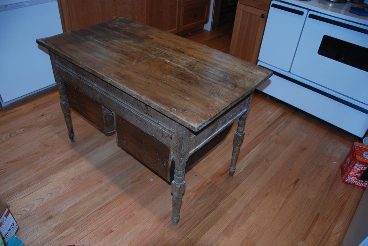 Possum Belly Bakers Table Doughboy Maple Top Quarter Sawn Oak Base