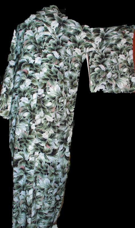 Vintage Japanese Hand Painted Silk Kimono full length
