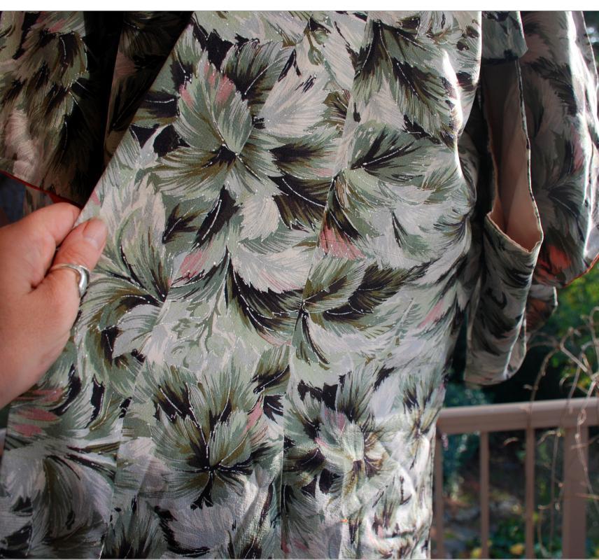 Vintage Japanese Hand Painted Silk Kimono full length