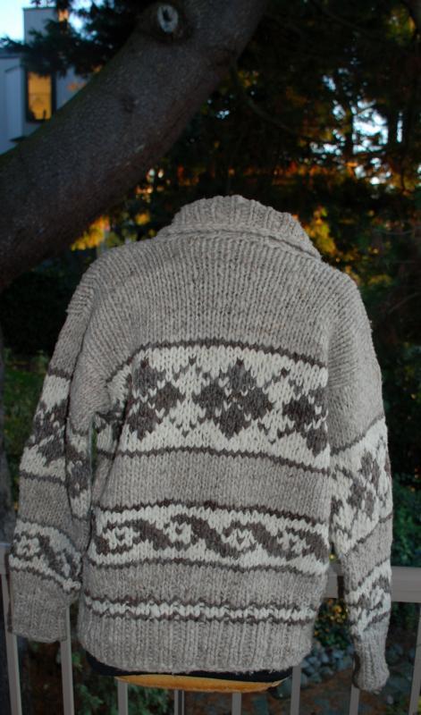 Genuine Canadian Cowichan Sweater 100% Hand Spun Wool