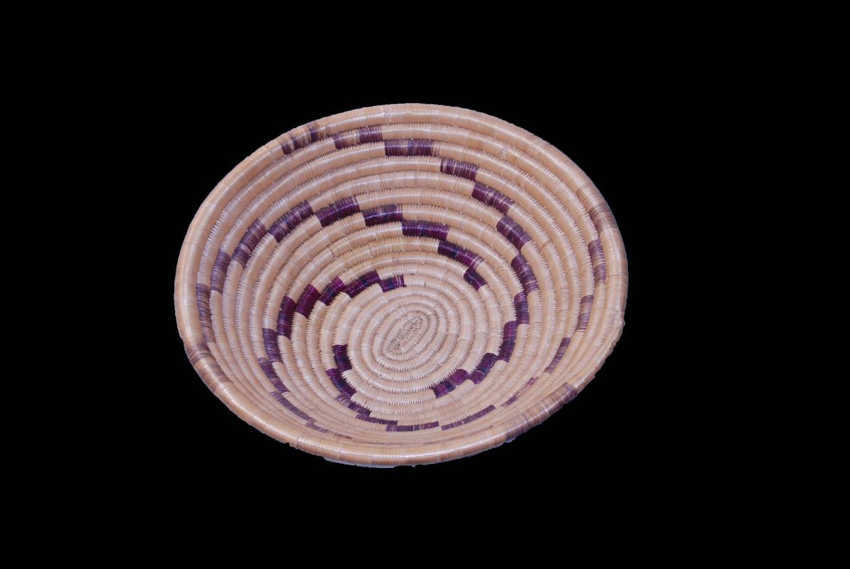 Hand Woven African Basket Bowl / Tanzania, Vintage