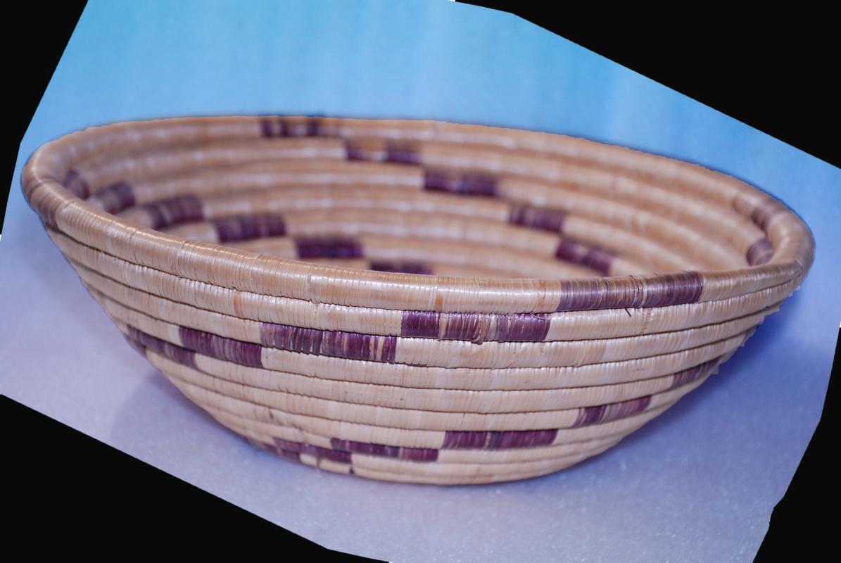 Hand Woven African Basket Bowl / Tanzania, Vintage