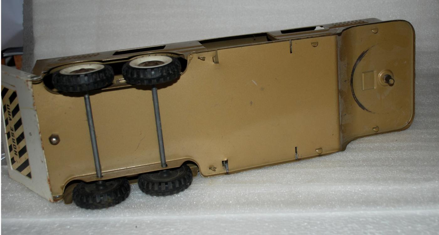 Structo Vista Dome Horse Van Trailer Pressed Steel Vintage 1960s Toy