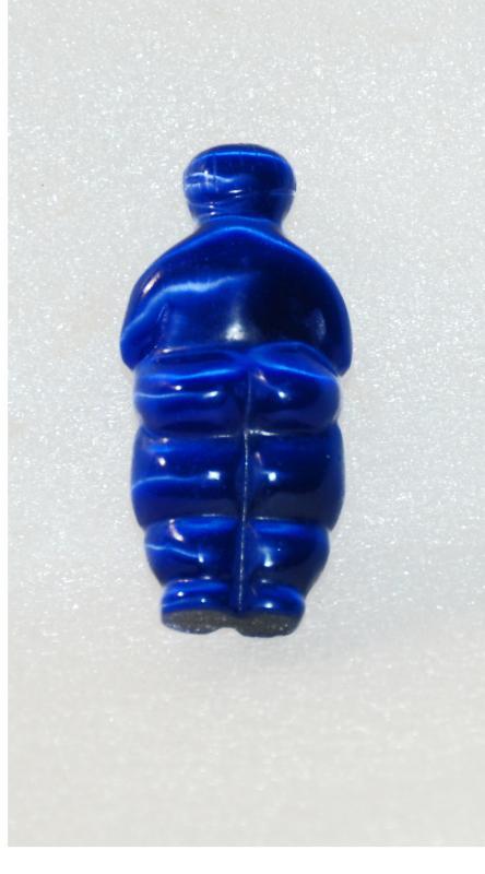 Venus of Willendorf Gemstone Carving Blue Ulexite Cat's Eye Talisman
