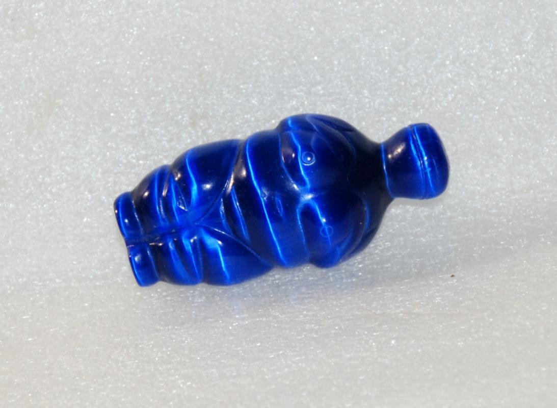 Venus of Willendorf Gemstone Carving Blue Ulexite Cat's Eye Talisman