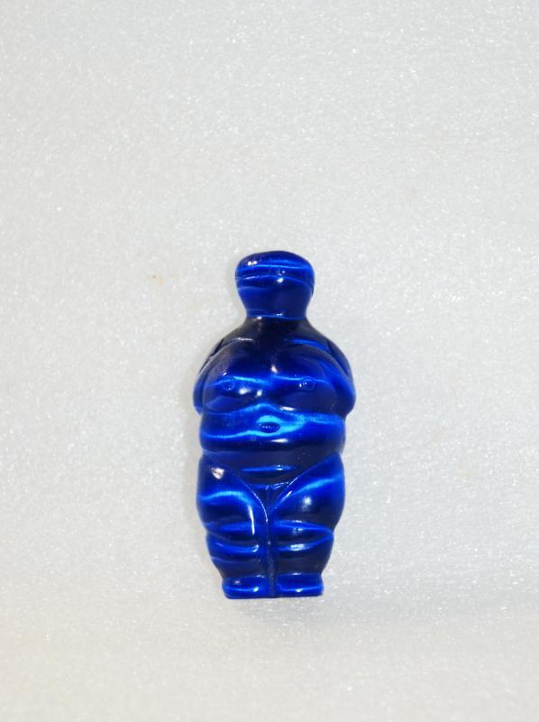 Venus of Willendorf Gemstone Carving Blue Ulexite Cat's Eye Talisman