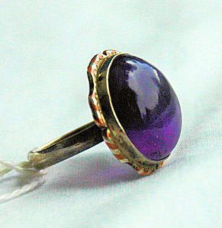 Large Amethyst and Sterling Silver Vintage Ring