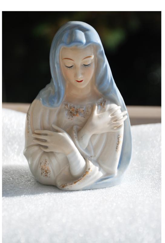 Madonna Planter Mid Century Madonna Planter/Virgin Mary Ceramic Planter