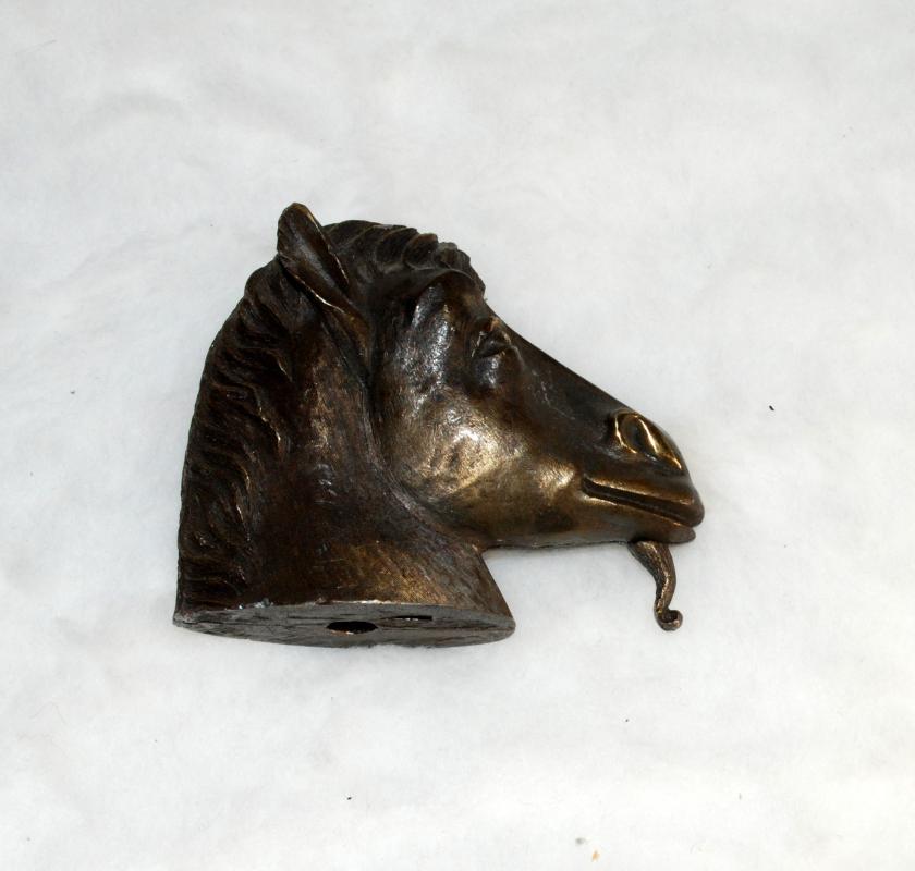 Scottish Kelpie, Folklore Water Horse Paperweight Cast Bronze Bust