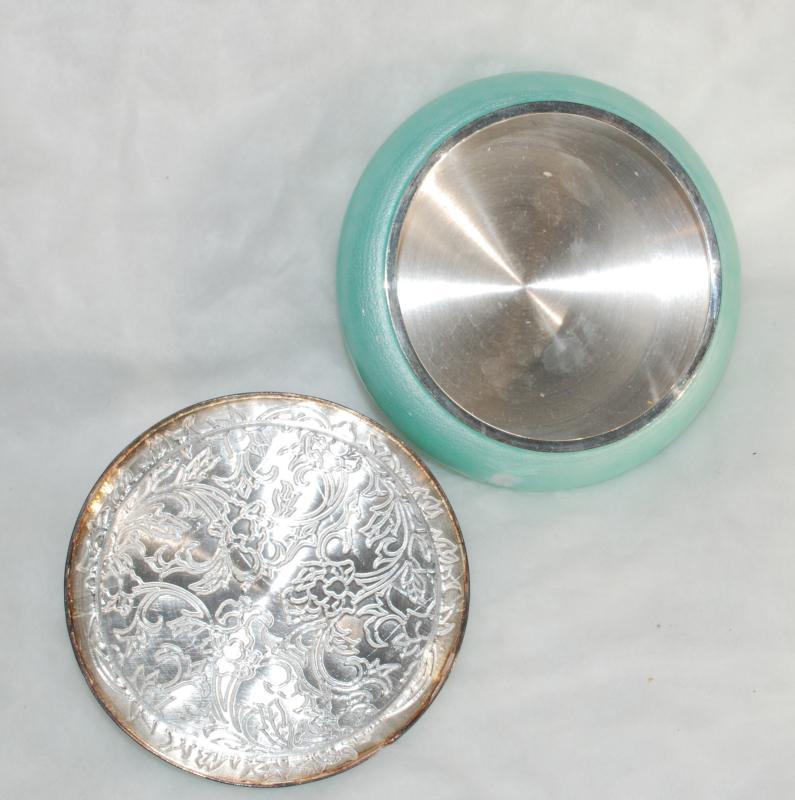 Pure Silver 99% & Enamel Cloisonne Lidded Bowl Dresser Jar Trinket Box Korean 392 Grams pure silver