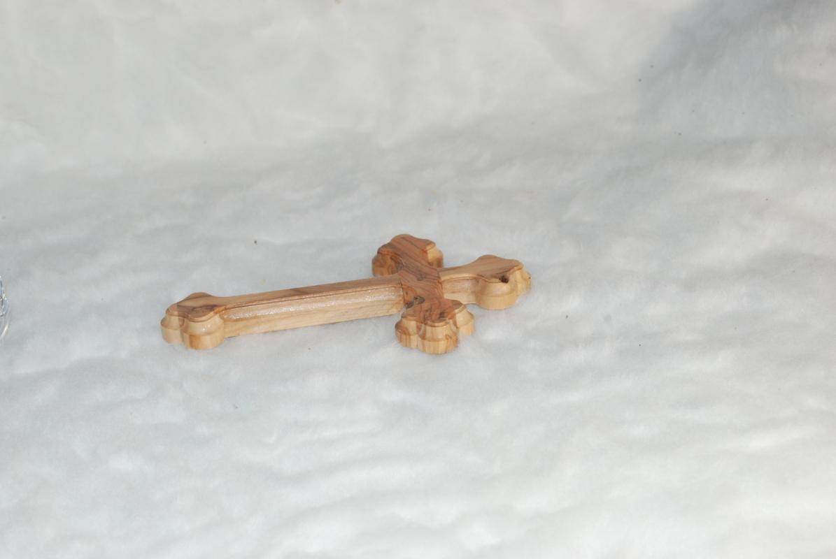 Hand Carved Olive Wood Cross from Jerusalem by Oliveart