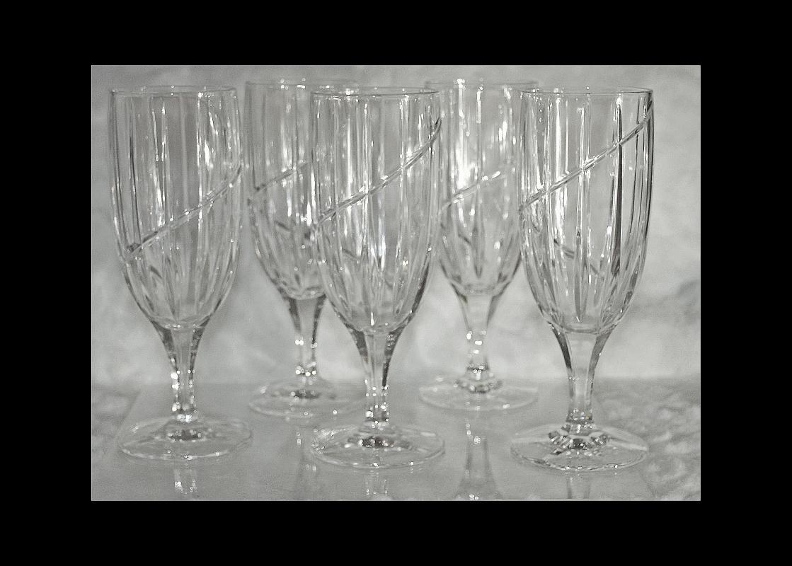Crystal Stemware Ice Tea Goblet Uptown by Mikasa x 5