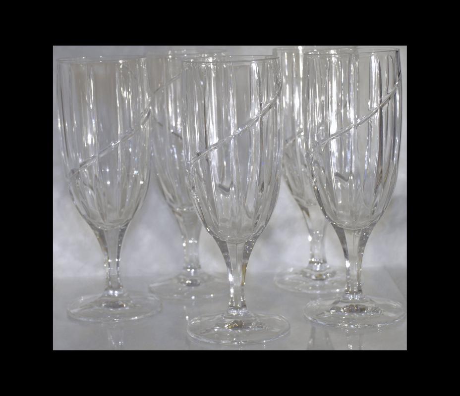 Crystal Stemware Ice Tea Goblet Uptown by Mikasa x 5