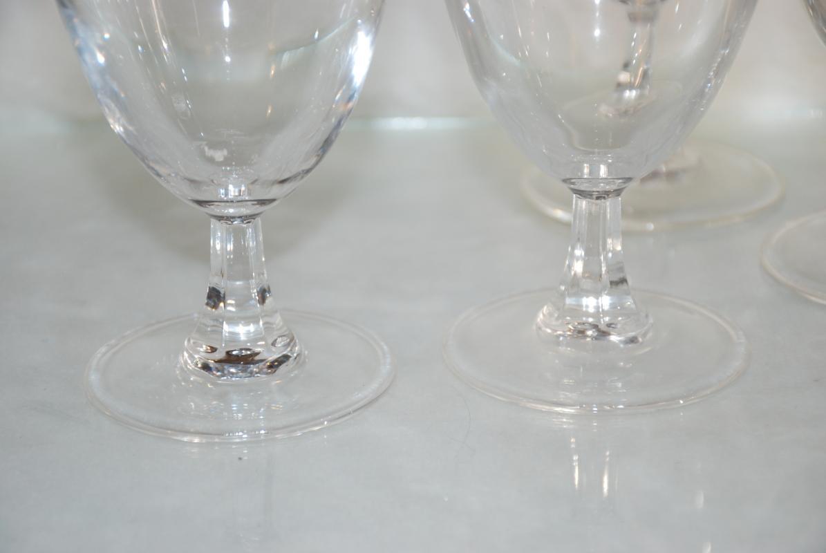 5 Footed Pilsner Beer Glasses with Paneled Stems