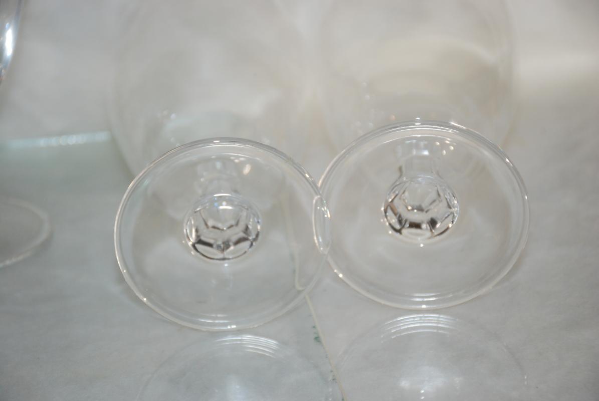 5 Footed Pilsner Beer Glasses with Paneled Stems