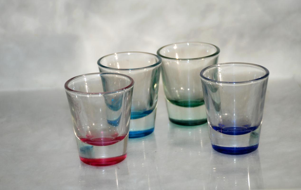 Anchor Hocking Assorted Colors Shot Glasses, Set of 4