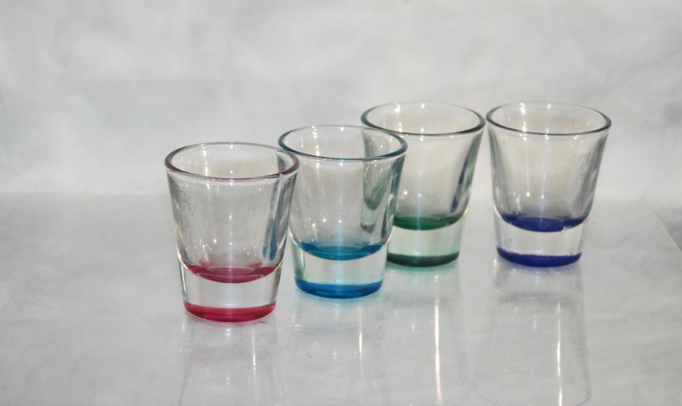 Anchor Hocking Assorted Colors Shot Glasses, Set of 4