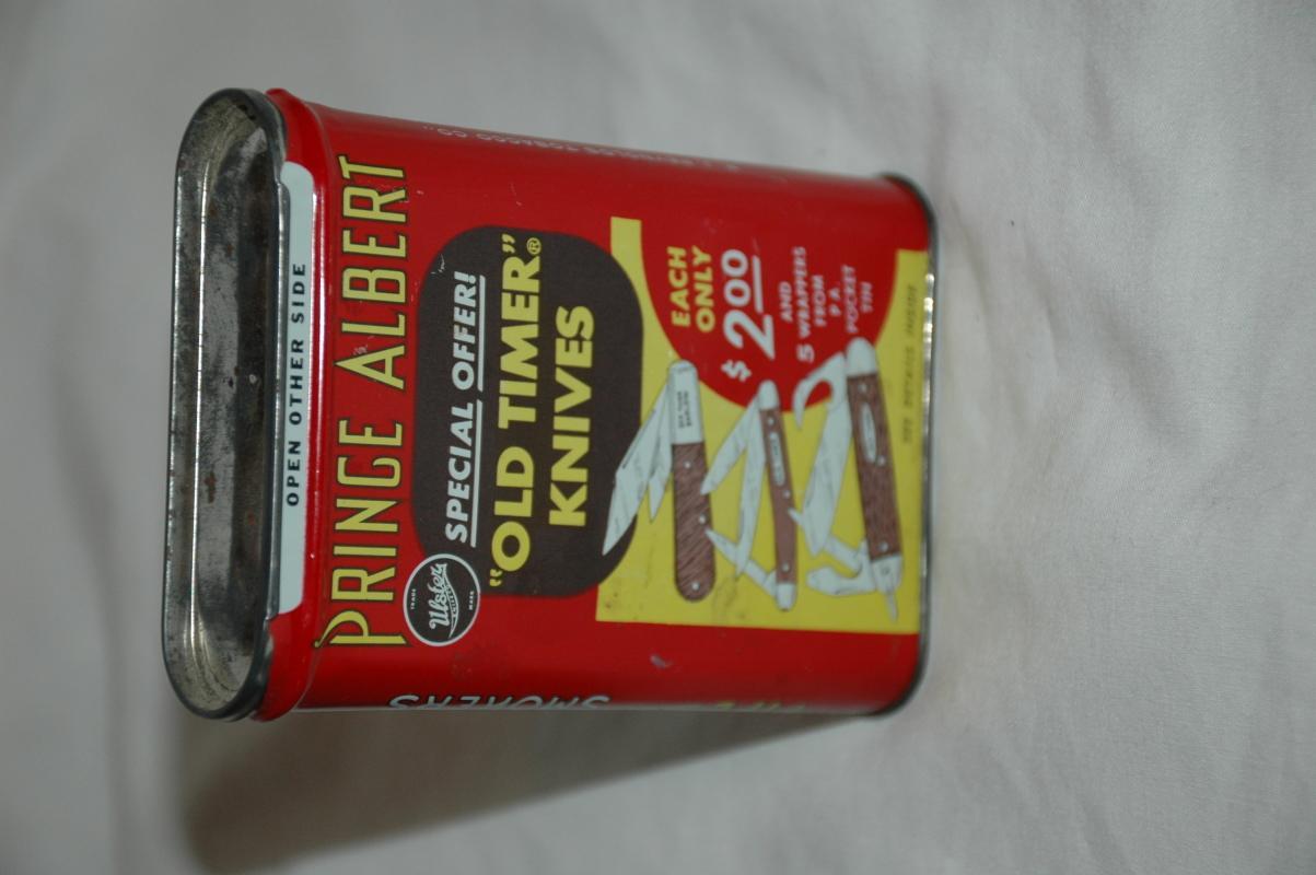 Prince Albert Crimp Cut Long Burning Pipe Cigarette Tobacco Tin with original paper insert