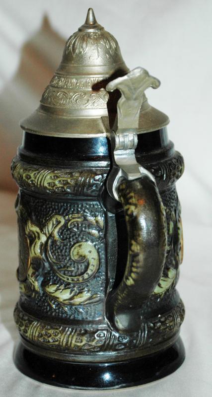 Old Austrian or German Coin Beer Stein Franz Jos / Mother Theresa
