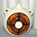 Native American Navajo Pottery Water Flask - signed