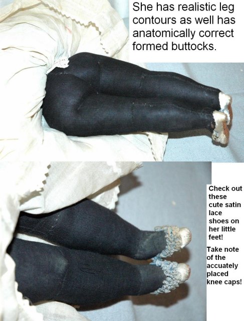 Vintage Black Cloth Doll Anatomically Realistic