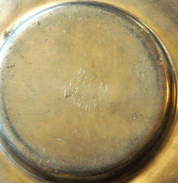 Old Vestinn Norway Pewter Dish with Viking ships