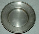 Old Vestinn Norway Pewter Dish City of Bergen on the rim
