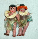 Celluloid Hawaiian Jointed Souvenir Dolls