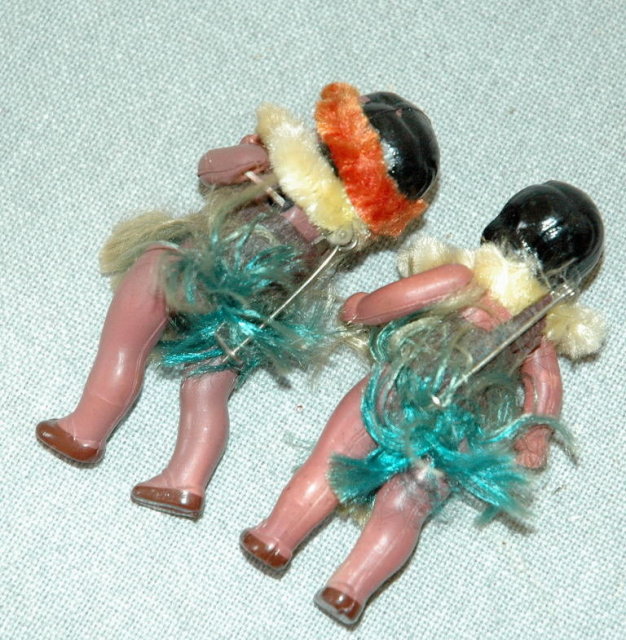 Celluloid Hawaiian Jointed Souvenir Dolls