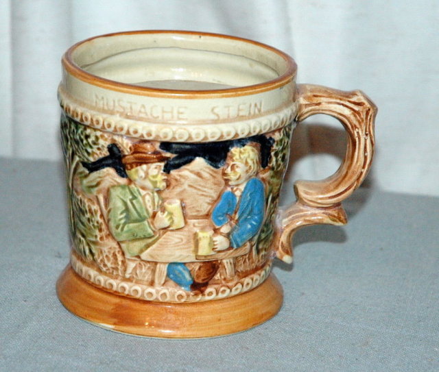 Old Mustache Mug Beer Stein