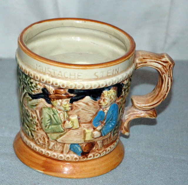 Old Mustache Mug Beer Stein