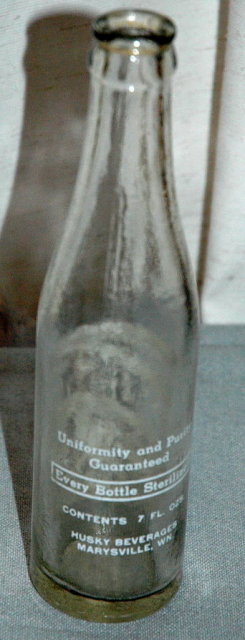 Husky Brand Beverages Soda Bottle