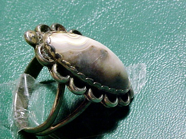 Old Southwest Signed Sterling Silver & Agate