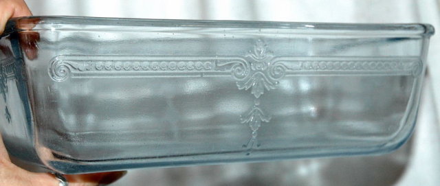 Blue Fire King Glass Loaf Baking Dish -Vintage