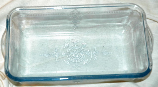 Blue Fire King Glass Loaf Baking Dish -Vintage