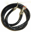 Black & Goldtone Snake Belt with Red Eyes * PRCE REDUCED !**