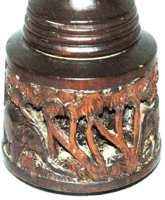 African Wood Bas-Relief Carved Vase ** PRICE REDUCED ** PRICE REDUCTION !!