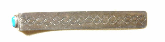 Navajo Sterling Silver & Tuquoise signed Bookmark -Bruce Wood
