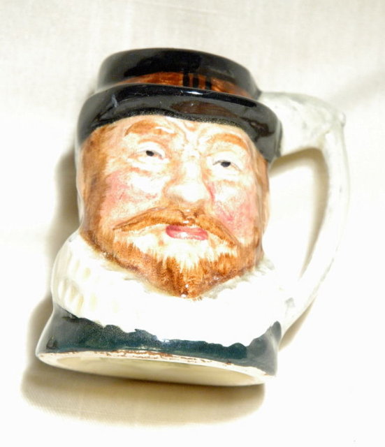 Hand Painted English Toby Mug Shot glass