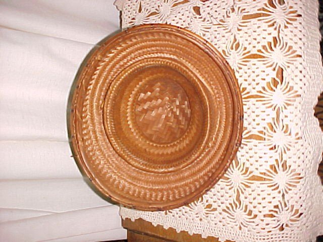 Vintage Chinese Cooley Hat of Woven Bamboo