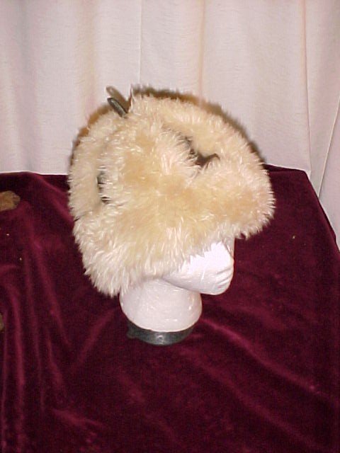 Vintage Italian Sheepskin / Shearling Leather Hat
