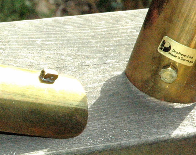 Pair Brass Wall Sconce Candle Holders -Denmark