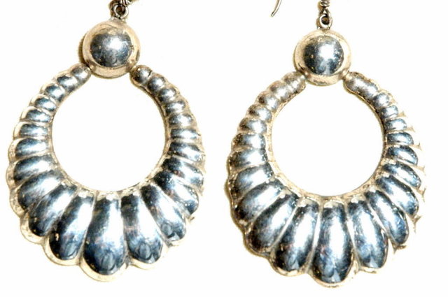 Substantial Sterling Silver Earrings Taxco
