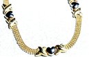 10K Yellow and White Gold Heart Bracelet 7