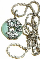 Jade & Sterling Fairy/ Hummingbird Pendant